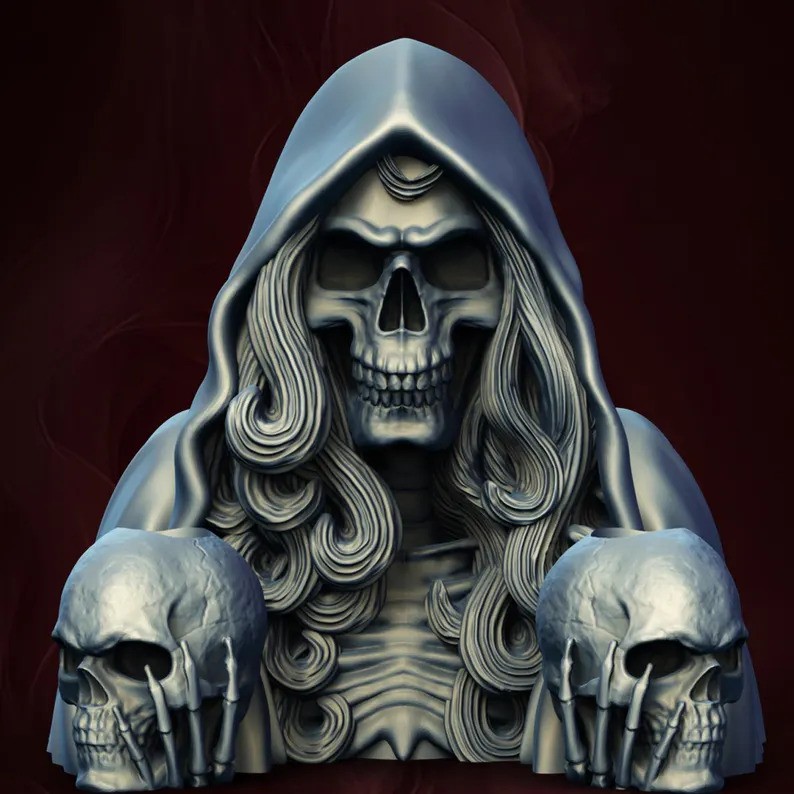 Horror Halloween Skull bearer’s Keep Candle Holder 3D Printer STL File Format